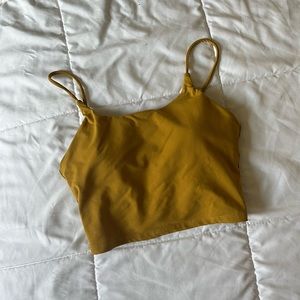 Mustard yellow active top